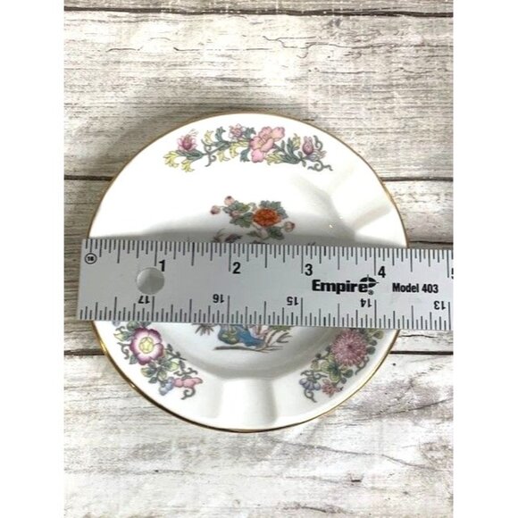 Vintage Wedgwood Kutani Crane Bone China Ashtray/Bowl Set Of 2 Floral Design - Picture 6 of 7